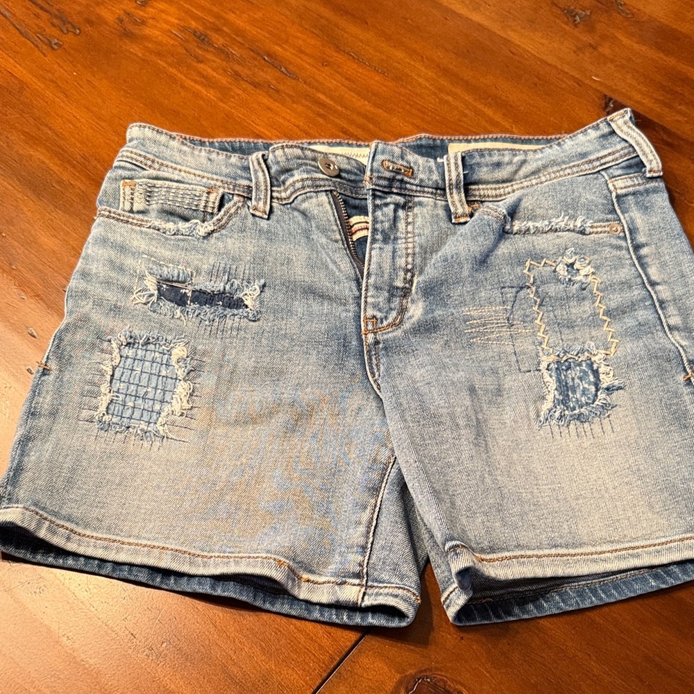 Pilcro Light Blue Distressed Jean Shorts